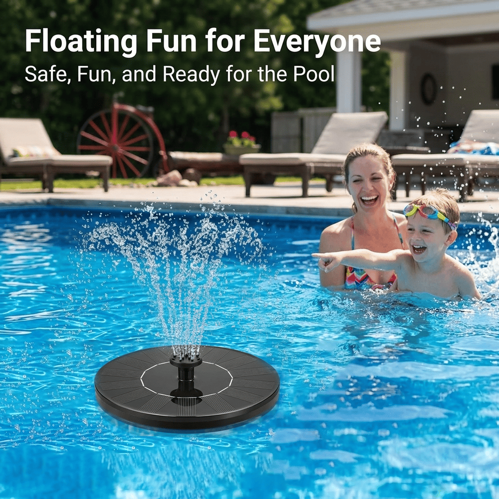 Sun-Powered Outdoor Water Fountain