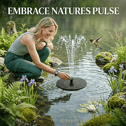 Sun-Powered Outdoor Water Fountain