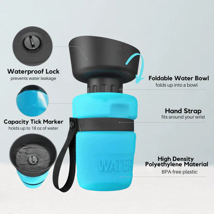 Foldable Cap Outdoor Dog Water Bottle