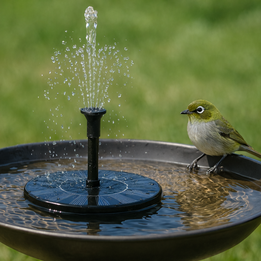 Sun-Powered Outdoor Water Fountain