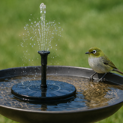 Sun-Powered Outdoor Water Fountain