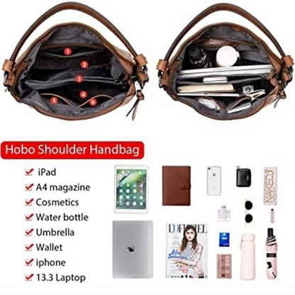 Elegant Vegan Leather Hobo Bag