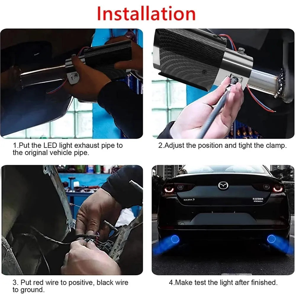 LED Exhaust Flame Pipe