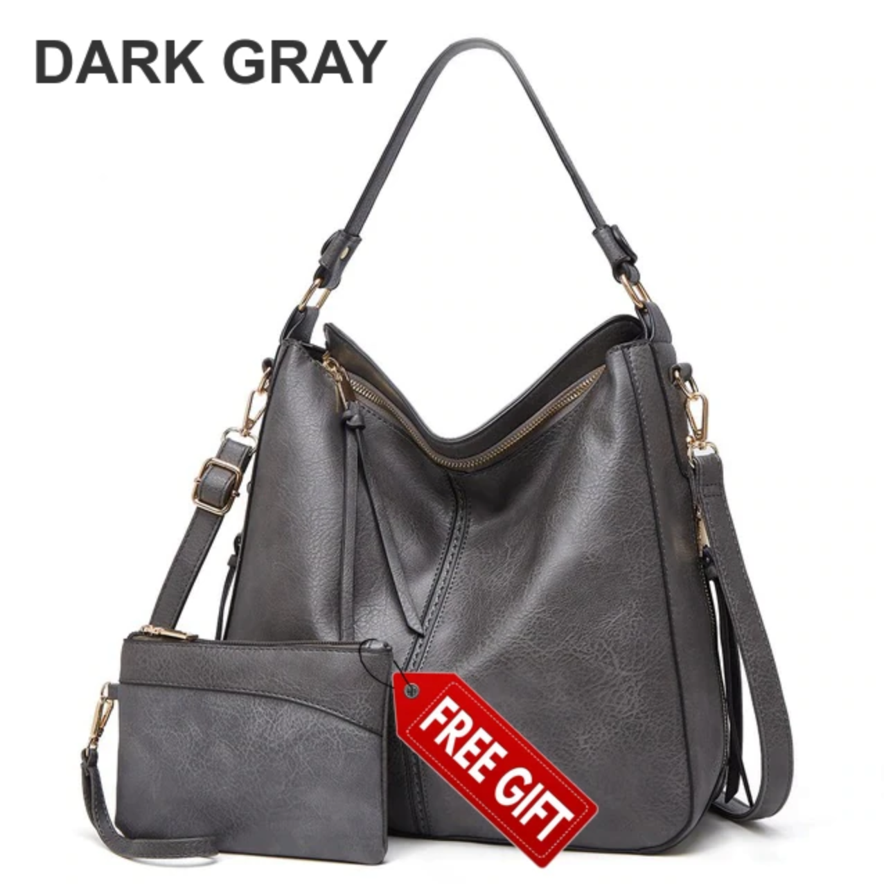 Elegant Vegan Leather Hobo Bag