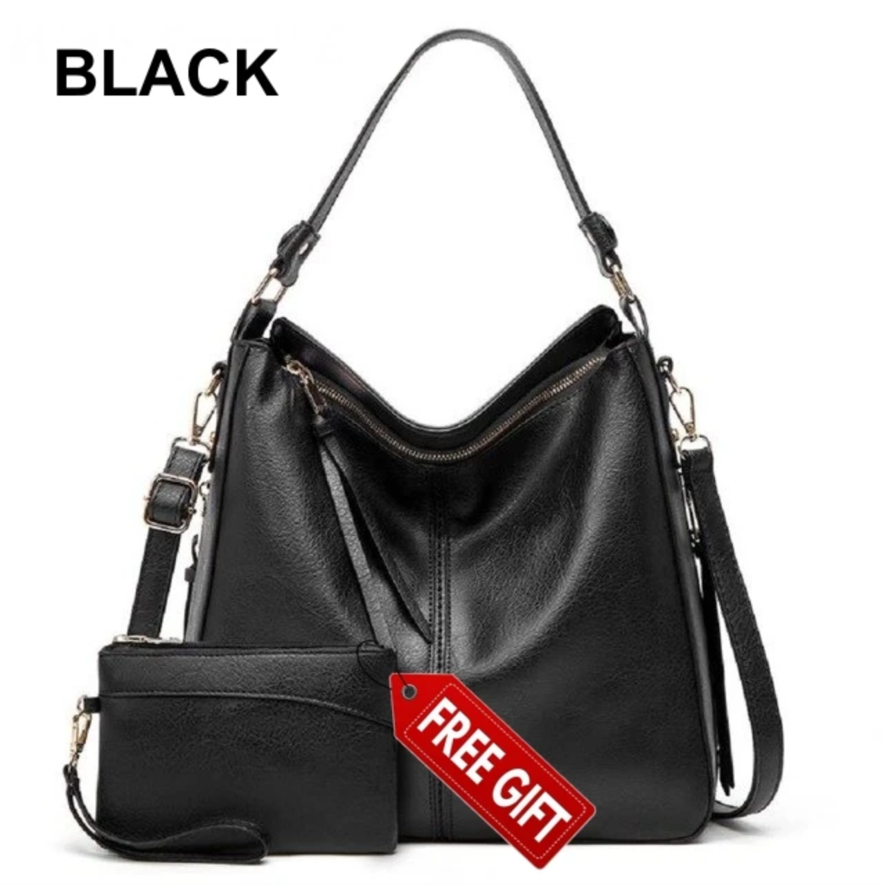 Elegant Vegan Leather Hobo Bag