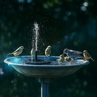 Sun-Powered Outdoor Water Fountain