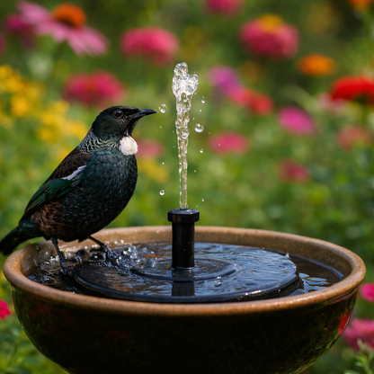 Sun-Powered Outdoor Water Fountain