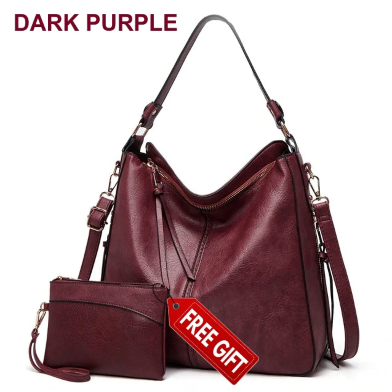 Elegant Vegan Leather Hobo Bag