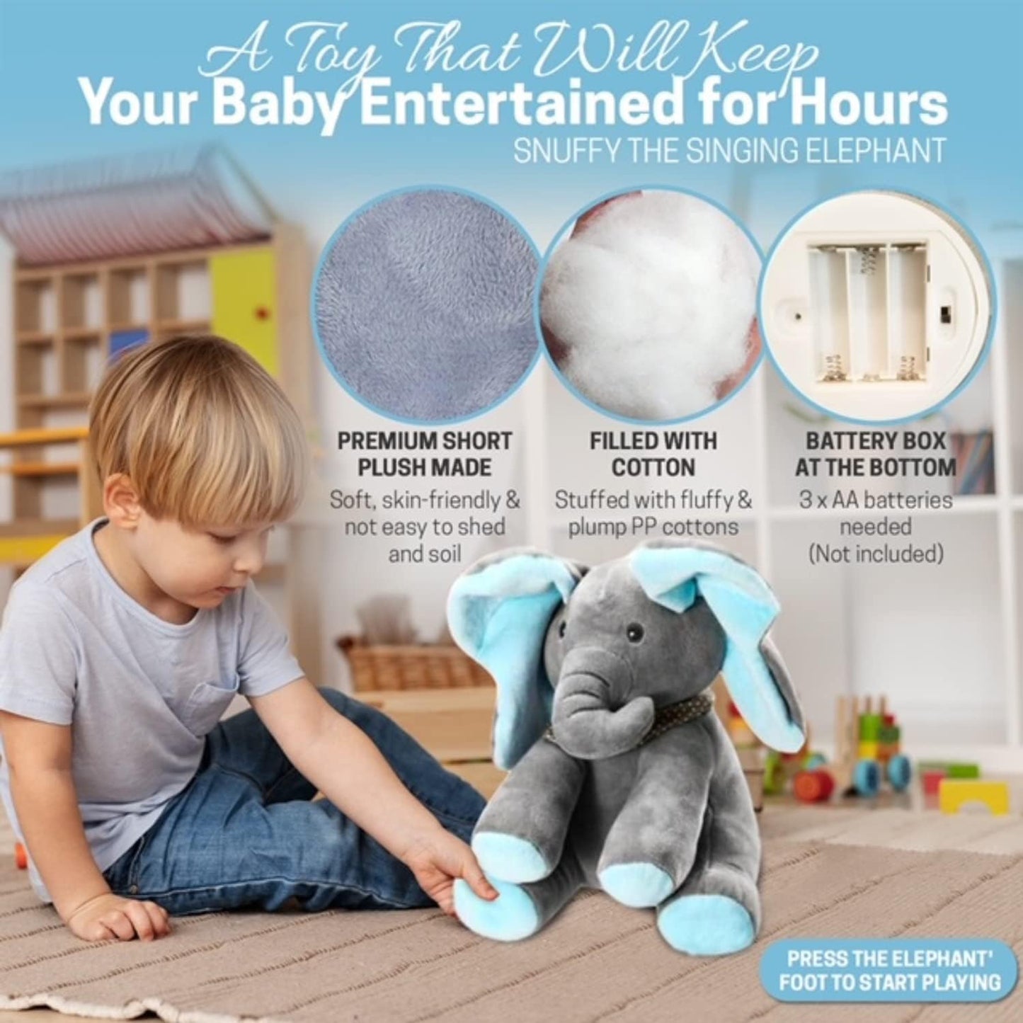 Snuffy Peekaboo Elephant Toy