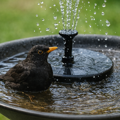 Sun-Powered Outdoor Water Fountain