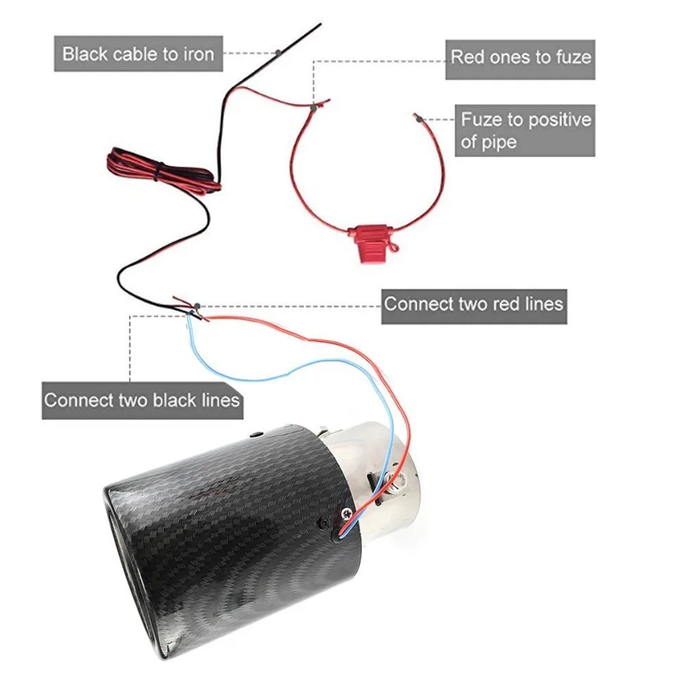 LED Exhaust Flame Pipe